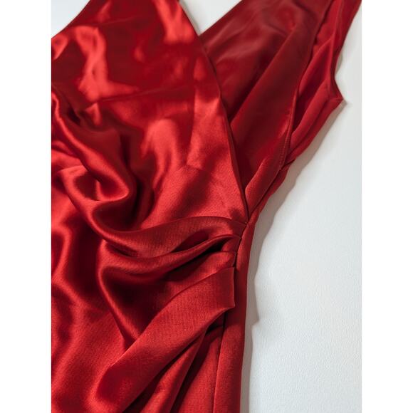 REISS Lucine Draped Cocktail Dress Red Valentine's Size S? See Measurements - Picture 16 of 16